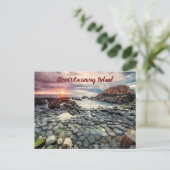 Giant's Causeway Ierland gestileerd Briefkaart (Staand voorkant)