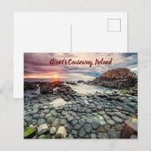 Giant's Causeway Ierland gestileerd Briefkaart (Voorkant / Achterkant)
