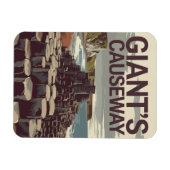 Giant's Causeway Ierland Illustratie Reiskunst Magneet (Horizontaal)