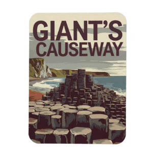 Giant's Causeway Ierland Illustratie Reiskunst Magneet