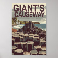 Giant's Causeway Ierland Illustratie Reiskunst