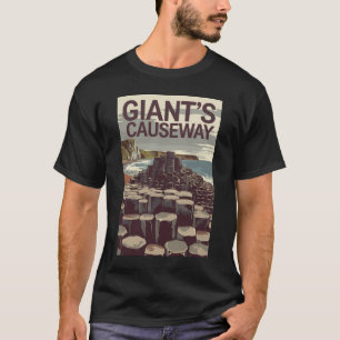 Giant's Causeway Ierland Illustratie Reiskunst T-shirt