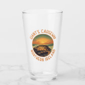 Giant's Causeway Ierland Retro Distressed Circle Glas (Voorkant)