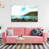 Giants Causeway in Ireland Stretched Canvas Print (Insitu (Woonkamer))