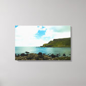 Giants Causeway in Ireland Stretched Canvas Print (Voorkant)