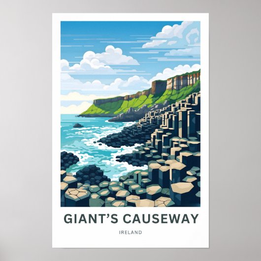 Giant's Causeway Ireland Reisprint Poster (Voorkant)