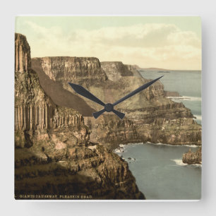 Giant's Causeway klok, Pleaskin Head, Co. Antrim Vierkante Klok