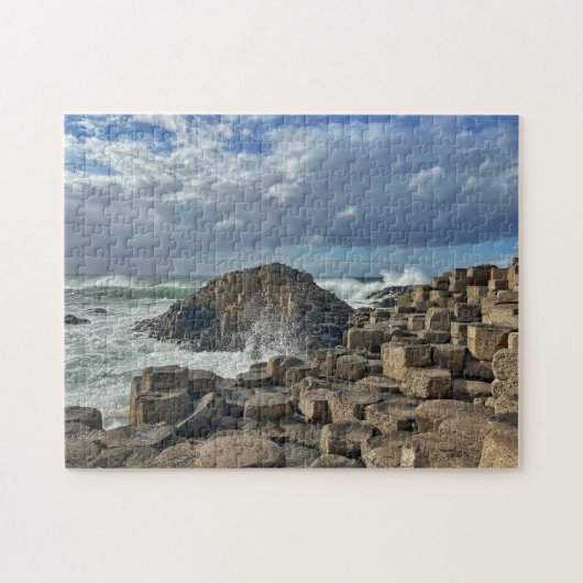 Giants Causeway + Moody Sky in Northern Ireland Legpuzzel (Horizontaal)