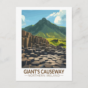 Giant's Causeway Noord-Ierland Illustratie Briefkaart