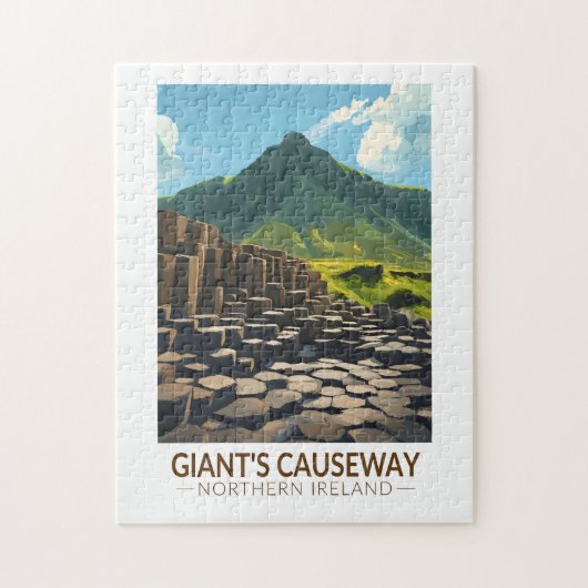 Giant's Causeway Noord-Ierland Illustratie Legpuzzel (Verticaal)