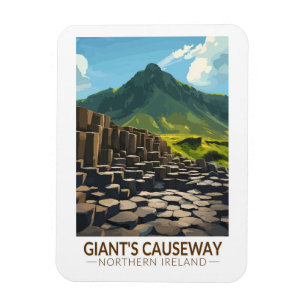 Giant's Causeway Noord-Ierland Illustratie Magneet