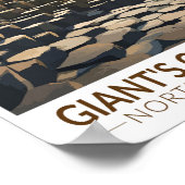 Giant's Causeway Noord-Ierland Illustratie Poster (Hoek)