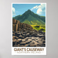 Giant's Causeway Noord-Ierland Illustratie