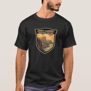 Giants Causeway Noord-Ierland Landmark Badge VI T-shirt