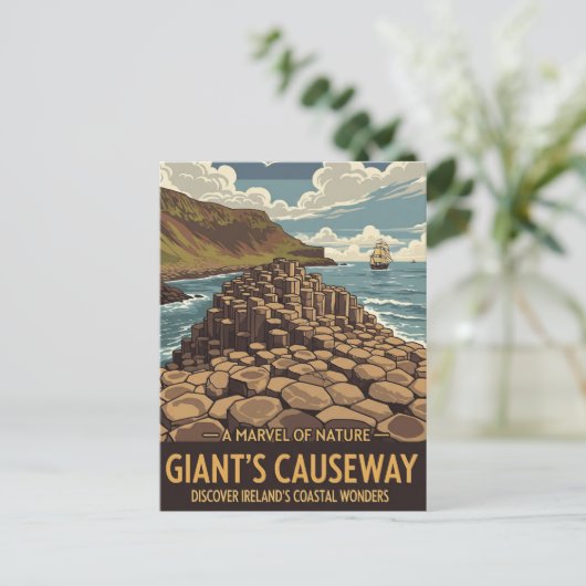  Giants Causeway Noord-Ierland Reizen Briefkaart (Staand voorkant)