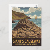  Giants Causeway Noord-Ierland Reizen Briefkaart (Voorkant / Achterkant)
