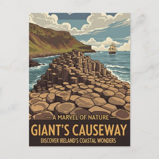  Giants Causeway Noord-Ierland Reizen Briefkaart (Voorkant)
