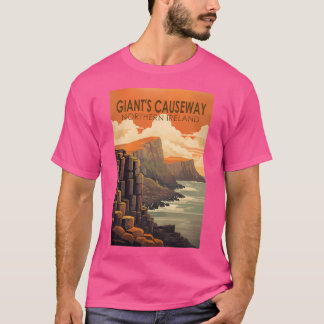 Giants Causeway Noord-Ierland Travel Art Vintage T-shirt