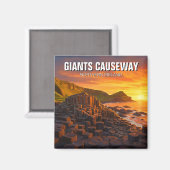 Giants Causeway Noord-Ierland Travel Sunset Magneet (Voorkant / Achterkant)