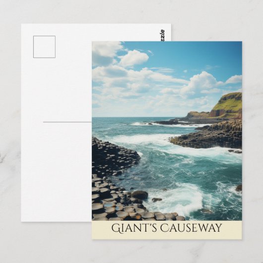 Giant's Causeway | Noord-Ierse kunst Briefkaart (Voorkant / Achterkant)