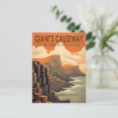 Giants Causeway Northern Ireland Travel  Briefkaart (Staand voorkant)