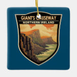 Giants Causeway Northern Ireland Travel  Keramisch Ornament<br><div class="desc">Giants Causeway vector art design. Giants Causeway is een gebied van ongeveer 40.000 basalt-kolommen,  het resultaat van een oude vulkanische uitbarsting van de visserij.</div>