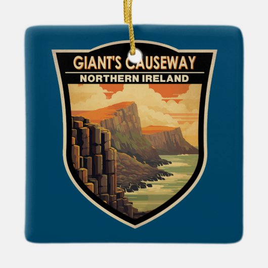 Giants Causeway Northern Ireland Travel  Keramisch Ornament (Voorkant)