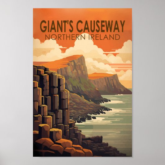 Giants Causeway Northern Ireland Travel  Poster (Voorkant)
