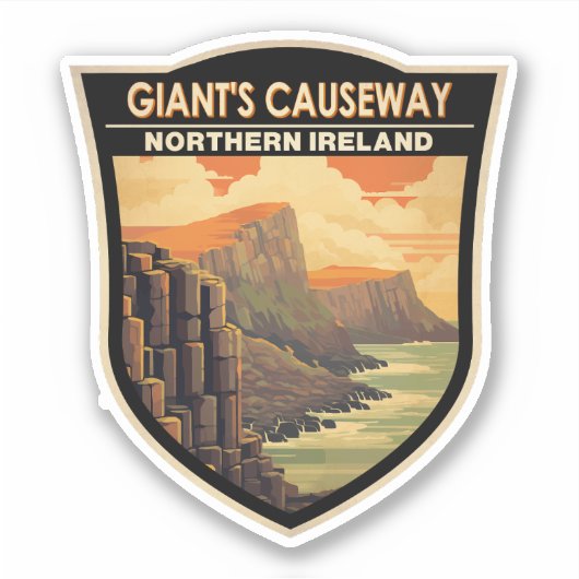 Giants Causeway Northern Ireland Travel  Sticker (Voorkant)