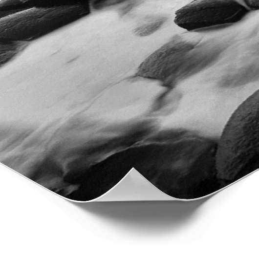 Giants Causeway Sunset Black en White Poster (Hoek)