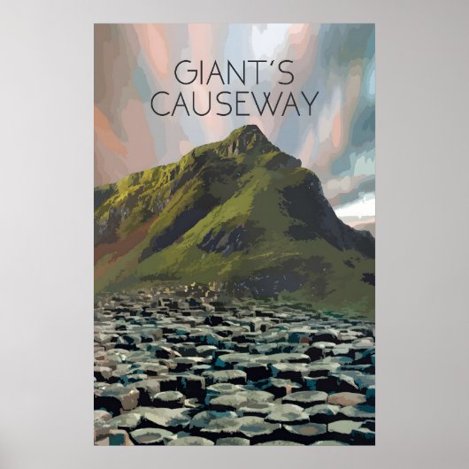 Giants Causeway Travel Poster (Voorkant)