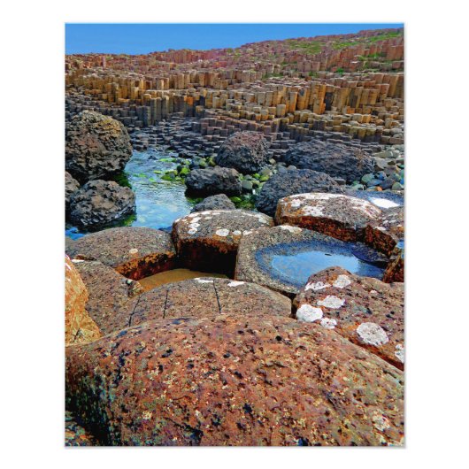 Giant's Causeway-Uitzicht 1 Foto Afdruk (Voorkant)