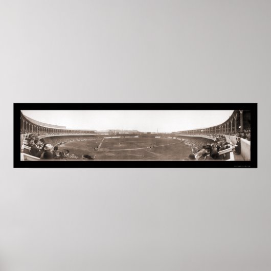 Giants Polo Grounds Baseball Foto 1910 Poster (Voorkant)
