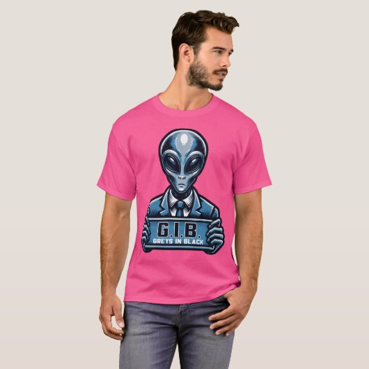 GIB - Grijzen in het zwart T-shirt (Voorkant volledig)
