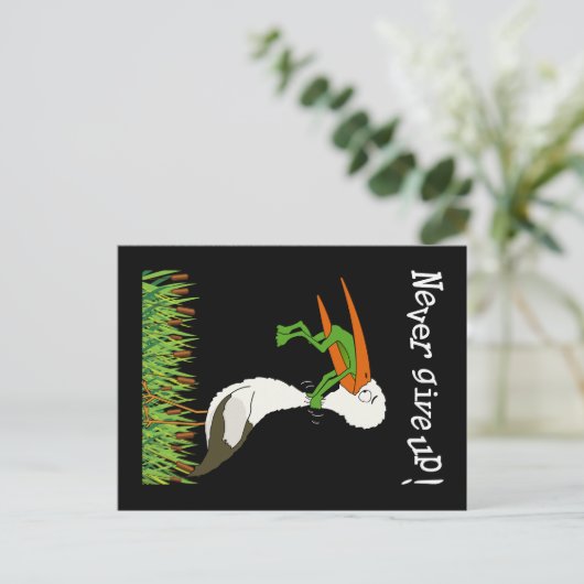 Gib niemals auf ! briefkaart (Staand voorkant)