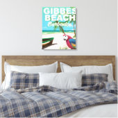 Gibbes Beach Barbados vakantieposter Canvas Afdruk (Insitu (Slaapkamer))