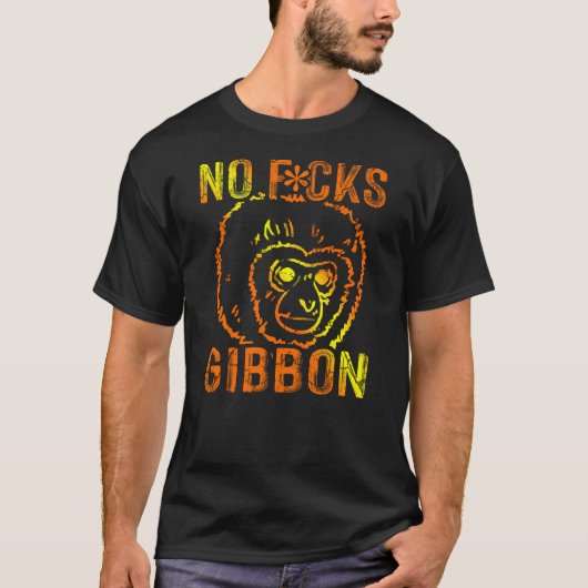 Gibbon Ape Monkey Funny T-shirt (Voorkant)