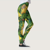 Gibbon apes in tropisch regenwoud Oerwoud bananen Leggings (Rechts)