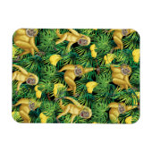 Gibbon apes in tropisch regenwoud Oerwoud bananen Magneet (Horizontaal)