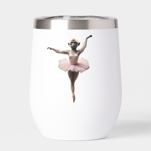 Gibbon balletdanser in een tutu, (Achterkant)