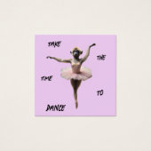 Gibbon balletdanser in een tutu, vierkante visitekaartjes (Voorkant)