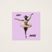 Gibbon balletdanser in een tutu, vierkante visitekaartjes (Achterkant)