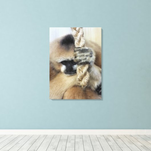 GIBBON CANVAS AFDRUK (Insitu (Houten vloer))