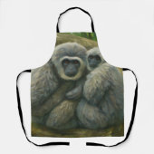 Gibbon Companions - Emotioneel wildlifeportret Schort (Voorkant)