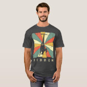  Gibbon Lover Retro Style Animal T-shirt (Voorkant volledig)