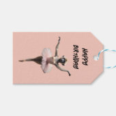 Gibbon Monkey Ballet danser in een tutu, Cadeaulabel (Voorkant (Horizontaal))