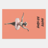 Gibbon Monkey Ballet danser in een tutu, Inpakpapier Vel (Voorkant 3)