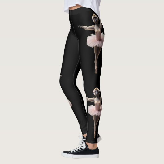 Gibbon Monkey Ballet danser in een tutu, Leggings (Links)
