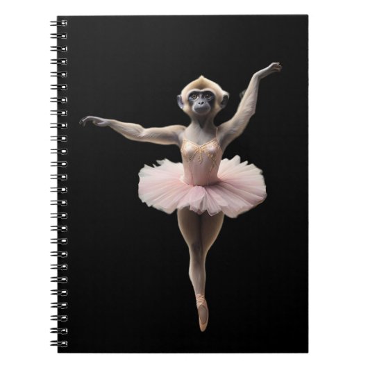 Gibbon Monkey Ballet danser in een tutu, Notitieboek (Voorkant)
