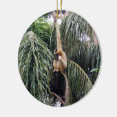 Gibbon Monkey die gewoon rondhangt.. Keramisch Ornament (Links)